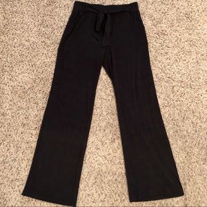 Wide leg black pants high waist